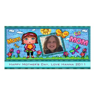 Mother's Day Custom Text Photo Card photocard