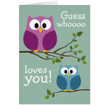 Mothers Day - Cute Owls Card
