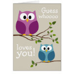Mothers Day - Cute Owls Card