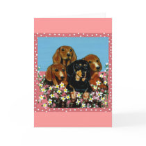 Mother's Day Dachshunds Card