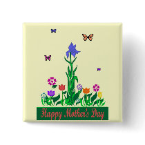 Mothers Day design button by marcya7 Mothers Day design button