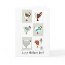 Mother's Day dressed-up hens card