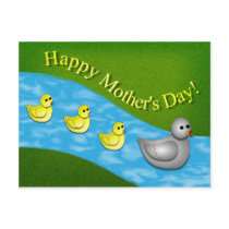 Mother's Day Duck with Ducklings postcards