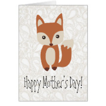 Mother's Day Fox Greeting Greeting Cards