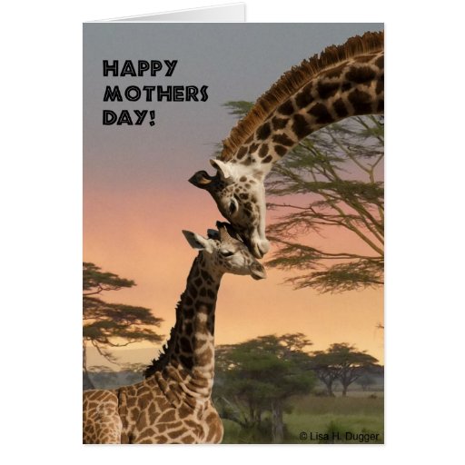Mother's Day Giraffe Card | Zazzle
