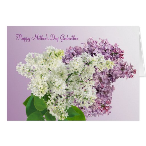 Mothers Day Godmother Lilac Flowers Card Zazzle