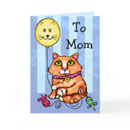 Mother's Day Greeting Card For Cat Loving Moms card