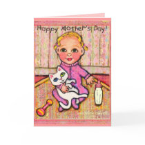 Mother's Day Greeting Card With Baby Girl by jamiecreates1 Mother's Day Greeting Card With Baby Girl