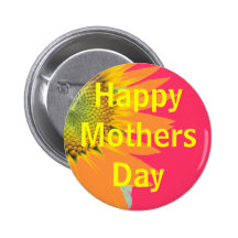 Mothers Day greeting Pinback Buttons