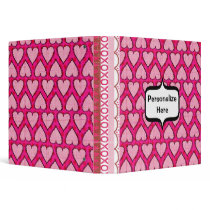 Mother's Day Hot Pink Scrapbook Hearts Binder