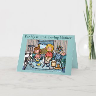 Mother's Day Mom and Daughter Greeting Card card