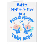 Mother's Day Mom of Twin Boys Greeting Card