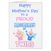 Mother's Day Mom of Twins greeting Card