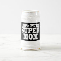 Mothers Day & Moms Birthdays : 100% Pure Super Mom Coffee Mugs