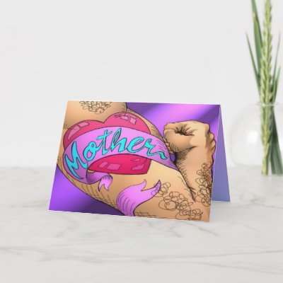 Mother&#39;s Day or Birthday Tattoo Cute Card by dizzypixels