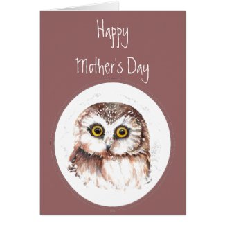 Mother's Day Owl Always Love You, Cute Owl Humor Greeting Card