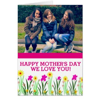 Mother's Day photo gift Bright spring flowers Card