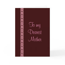 Mother's Day Pink and Chocolate Card