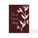 Mother's Day Pink and Chocolate Vines Card