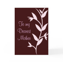 Mother's Day Pink and Chocolate Vines Card