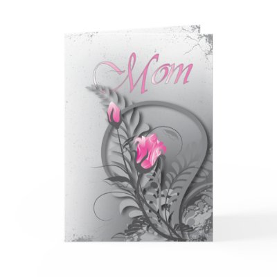 Mother's Day Pink Roses Cards by UTeezSF