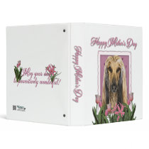 Mothers Day - Pink Tulips - Afghan 3 Ring Binder