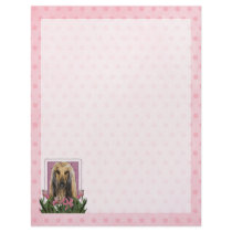 Mothers Day - Pink Tulips - Afghan Personalized Letterhead