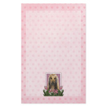 Mothers Day - Pink Tulips - Afghan Custom Stationery