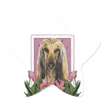 Mothers Day - Pink Tulips - Afghan Sticker