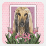 Mothers Day - Pink Tulips - Afghan Stickers