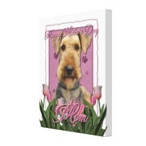 Mothers Day - Pink Tulips - Airedale Gallery Wrapped Canvas