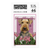 Mothers Day - Pink Tulips - Airedale Stamps