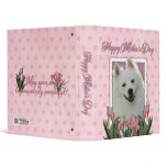 Mothers Day - Pink Tulips - American Eskimo