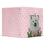 Mothers Day - Pink Tulips - American Eskimo binders