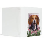 Mothers Day - Pink Tulips - Beagle Vinyl Binder