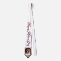 Mothers Day - Pink Tulips - Beagle Puppy Neckwear