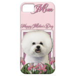 Mothers Day - Pink Tulips - Bichon Frise iPhone 5 Case