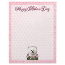 Mothers Day - Pink Tulips - Bichon Frise Letterhead