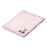 Mothers Day - Pink Tulips - Bichon Frise Notepads