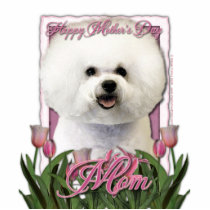 Mothers Day - Pink Tulips - Bichon Frise Acrylic Cut Outs