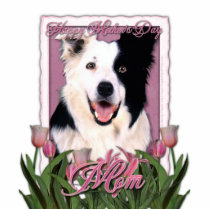 Mothers Day - Pink Tulips - Border Collie Photo Cut Out