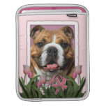 Mothers Day - Pink Tulips - Bulldog Sleeve For iPads