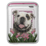 Mothers Day - Pink Tulips - Bulldog Sleeve For iPads