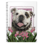 Mothers Day - Pink Tulips - Bulldog Spiral Note Book