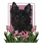 Mothers Day - Pink Tulips - Cairn Terrier - Rosco Photo Sculpture
