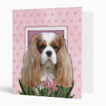 Mothers Day - Pink Tulips - Cavalier - Blenheim 3 Ring Binder