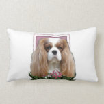 Mothers Day - Pink Tulips - Cavalier - Blenheim Throw Pillows