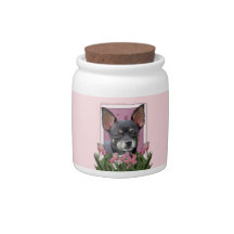 Mothers Day - Pink Tulips - Chihuahua - Isabella Candy Jars