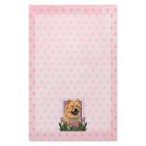 Mothers Day - Pink Tulips - Chow Chow - Cinny Custom Stationery