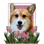 Mothers Day - Pink Tulips - Corgi - Owen Photo Sculptures